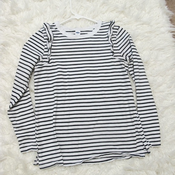 Old Navy Women's casual Long Sleeve Shirt top Size Small striped EUC - Picture 5 of 6